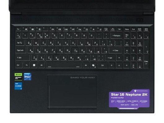 Ноутбук игровой Machenike Star 16 Neptune 2K/JJ00GS00JRU/Core i5-13420H/16Gb/1Tb/16 QHD 165Hz/RTX 5060 8Gb/DOS